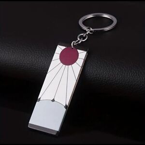 Stylish Keychain with Red and White Design Demon Slayer Anime Manga Collection